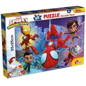 Puzzle de colorat - paienjenelul marvel si prietenii lui uimitori (48 de piese) imagine