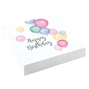 Servetele happy birthday baloane 33x33 cm imagine