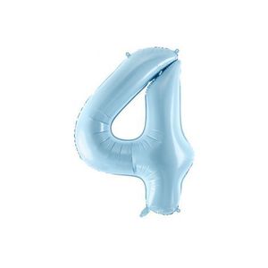 Balon folie cifra 4 bleu 86 cm imagine