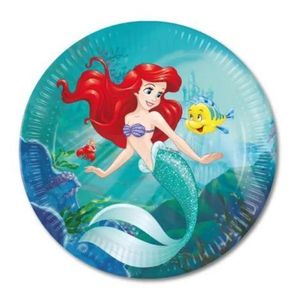 Farfurii petrecere ariel mica sirena 23 cm imagine