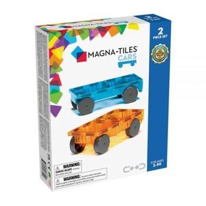 MAGNA-TILES Extensie, 2 masinute Albastru si Portocaliu imagine