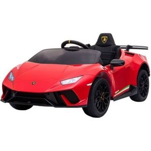 Masinuta electrica Chipolino Lamborghini Huracan red cu scaun din piele si roti EVA imagine