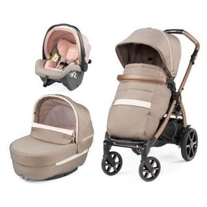 Carucior 3 in 1 Peg Perego Book, SLK, 0 - 22 kg, Mon Amour, Bej Roz imagine