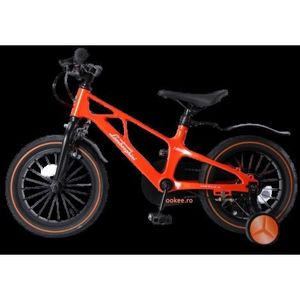 Bicicleta copii 3-5 ani, 14 inch, Lamborghini Cadru Magneziu Portocalie, Mesuca LBK00714ORG imagine