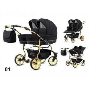 Carucior pentru gemeni Mikado GOLDSTAR 3 in 1 GS-01 imagine