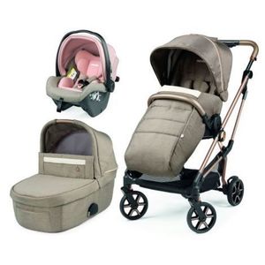 Carucior 3 in 1 Peg Perego Vivace, Lounge, 0 - 22 kg, Mon Amour, Bej Roz imagine