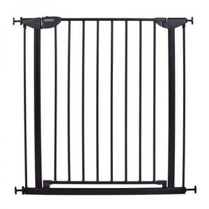 Poarta de siguranta metal Childhome Eltra Doorgate Pressure 75-81 cm, Negru imagine