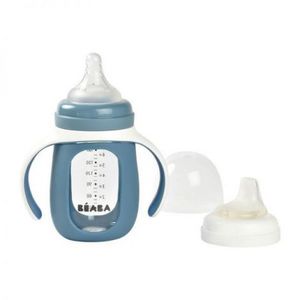 Biberon de Invatare 2 in 1 Beaba 210 ml Windy Blue imagine