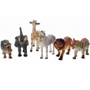 Set 6 figurine din cauciuc - Animale salbatice imagine