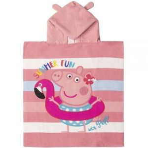 Prosop poncho cu gluga, Peppa Pig Summer Fun, 50 x 115 cm imagine