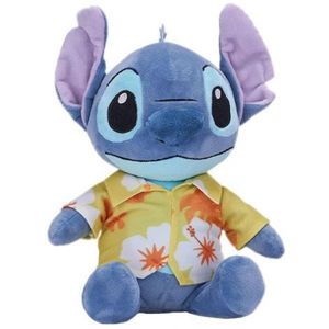 Jucarie din plus Stitch Hawaii cu camasa galbena, Lilo & Stitch, 28 cm imagine