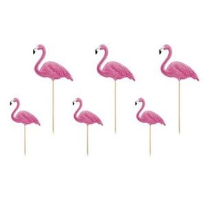 Decoratiuni flamingo 6 buc imagine