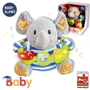 Jucarie interactiva bebe cu activitati si lumini 20 cm - Elefant imagine