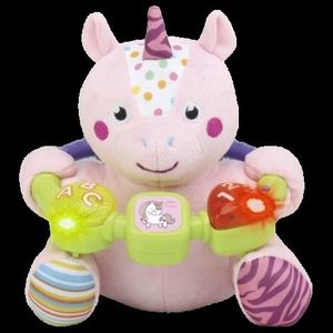 Jucarie interactiva bebe cu activitati si lumini 20 cm - Unicorn imagine