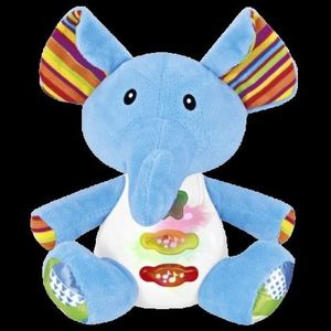 Jucarie interactiva bebe cu sunete si lumini 15 cm - Elefant imagine