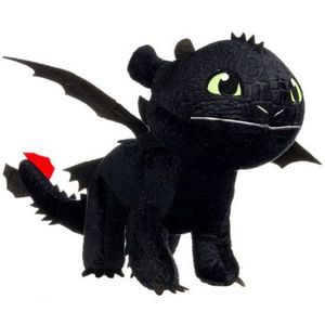 Jucarie din plus Toothless negru, Dragons, 40 cm imagine