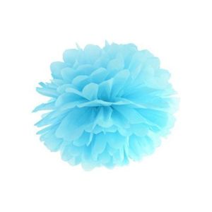 Pom pom albastru 25 cm imagine