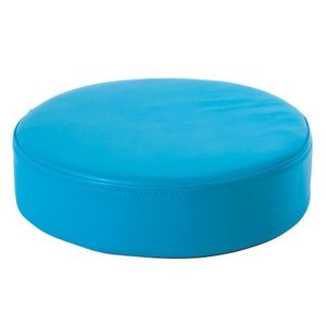 Perna puf rotunda turcoaz, 30 x 8 cm, din spuma densa, cu baza antiderapanta, pentru uz didactic imagine