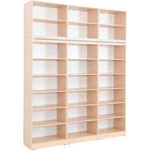 Set mobilier 41 Grande, cu rafturi pentru gradinita si scoala, culoare mesteacan imagine