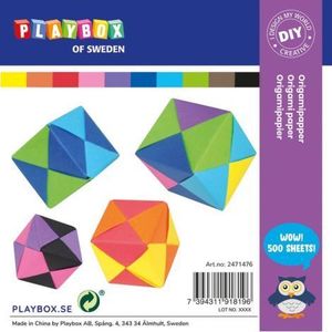 Set 500 de coli hartie pentru origami, 15*15 cm, 10 culori, pentru gradinita si scoala imagine