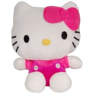 Jucarie din plus Hello Kitty cu salopeta fuxia, 17 cm imagine