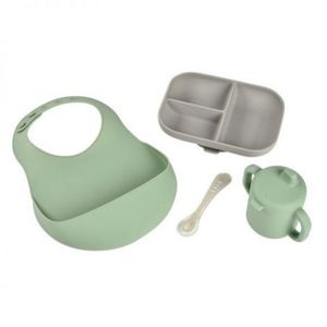 Set de masa silicon Beaba Essentials Grey Sage Green imagine