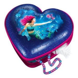 Puzzle 3D cutie inima sirena 54 piese imagine