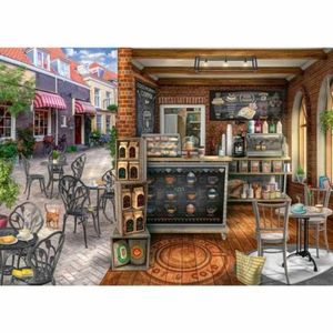 Ravensburger - Puzzle cafenea pitoreasca 1000 piese design nou imagine