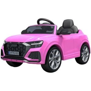 Masinuta electrica Chipolino Audi RS Q8 cu scaun din piele si roti EVA pink imagine