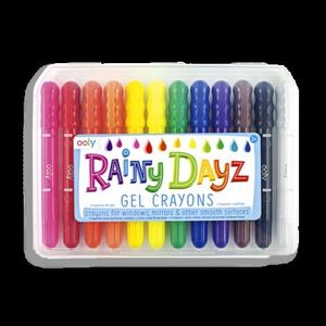 Creioane cu gel pentru geam si sticla, Rainy Dayz, set 12 culori lavabile imagine