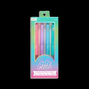 Pixuri retractabile cu gel si sclipici, Oh My Glitter!, set 4 culori imagine