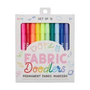 Carioci permanente pentru textile Fabric Doodlers - Set de 12 imagine