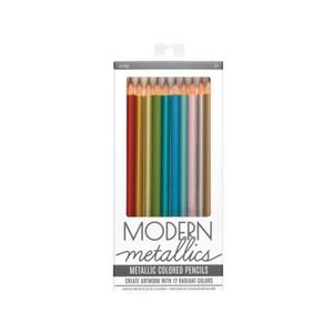 Creioane colorate metalice Modern - Set de 12 imagine