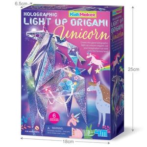 Set creativ - Origami holografic Unicorn cu iluminare imagine