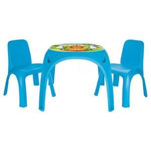 Set Masuta cu 2 scaune pentru copii Pilsan King Table blue imagine