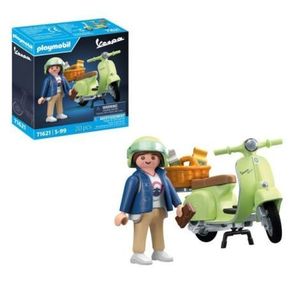 Playmobil - Vespa verde cu o femeie imagine