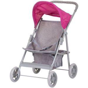 Carucior pentru papusi Chipolino Alice grey pink linen imagine