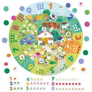 Headu - Puzzle mare rotund cu numere imagine