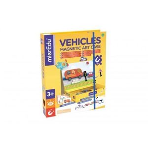 Joc puzzle magnetic de arta si asociere - Vehicule imagine