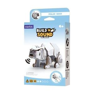 Puzzle 3D cu sunete - Urs polar, Build n Sound imagine