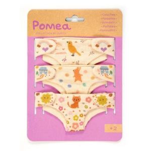 Colectia Pomea Set 3 scutece pentru papusi bebelus, Djeco imagine