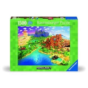 Ravensburger - Puzzle lumea Minecraft 1500 piese design nou imagine