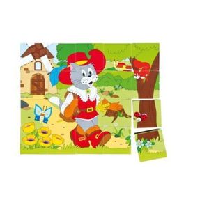 Puzzle din lemn cuburi - Basme 4 x 5 imagine