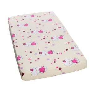 Cearceaf din bumbac cu elastic Kitty 120x60 cm imagine