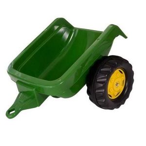 Tractor cu pedale Rolly Kid John Deere verde cu remorca si cupa imagine