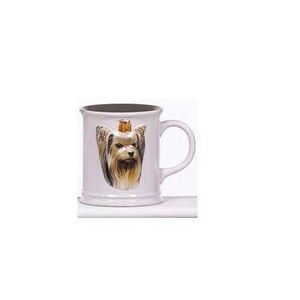 Cana cu catel Yorkie in relief imagine