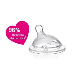 Tetina Chicco Natural Feeling silicon flux mediu 2luni+ imagine