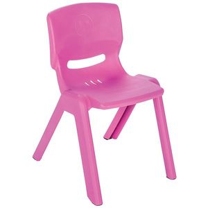 Scaunel copii cu spatar pentru interiorexterior, potrivit pentru gradinite, scoli, afterschool, greutate suportata pana la 100kg Pilsan Happy Chair Roz imagine