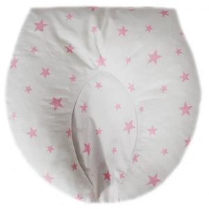 Perna pentru formarea capului bebelusului Nichiduta 20x20cm Pink Stars White imagine