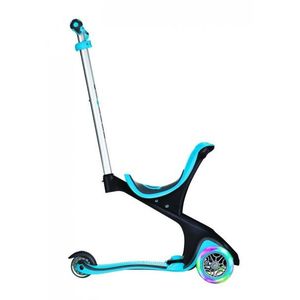 Trotineta evolutiva 4 in 1 Globber Evo Comfort Lights Sky Blue, ghidon reglabil, roti Led, greutate admisa 50 kg imagine